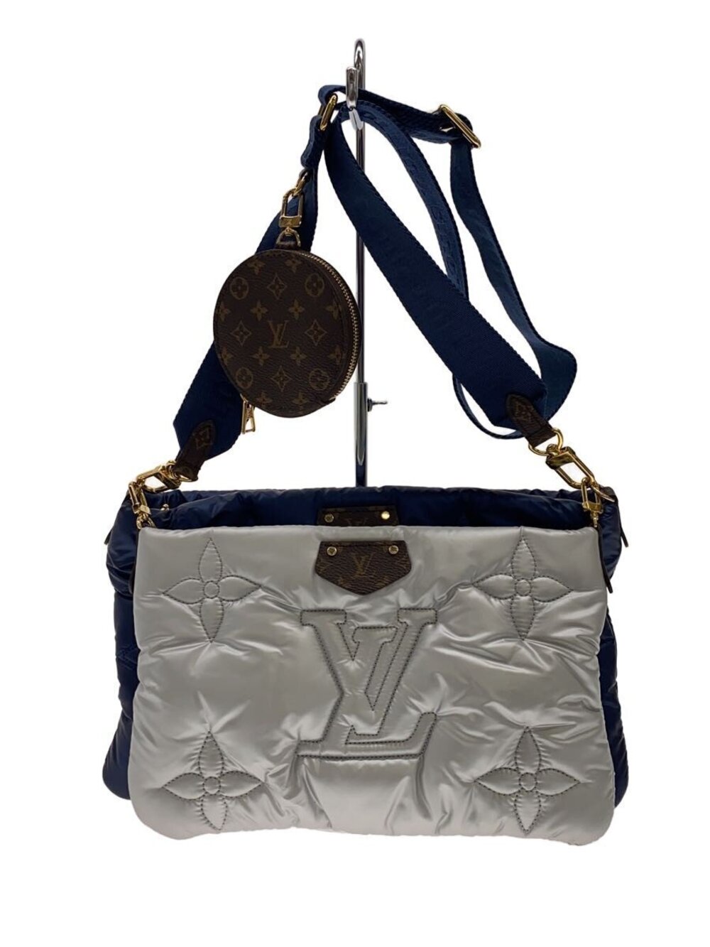 LOUIS VUITTON Shoulder Bag Navy Blue All over